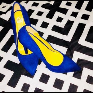 Colbalt Blue Suede Heels